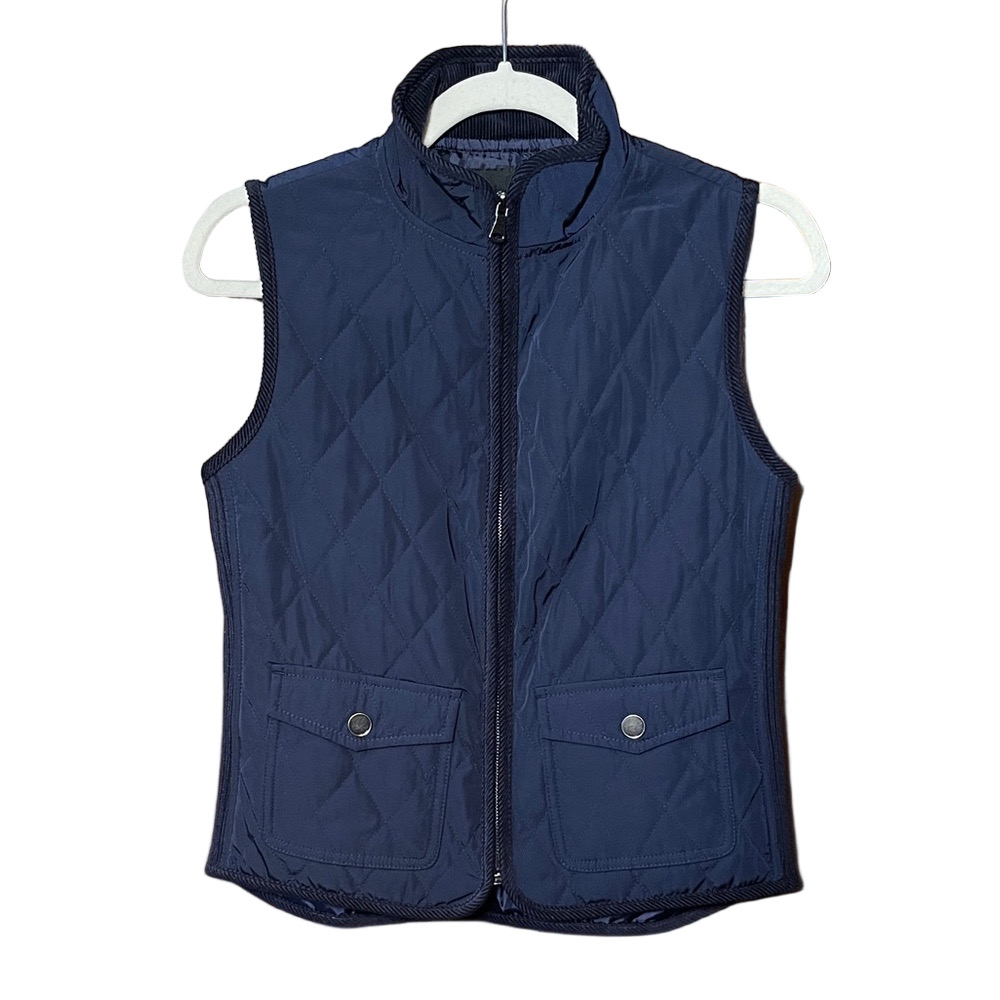 TALBOTS NWT Women’s Size Petite Blue Quilted Vest